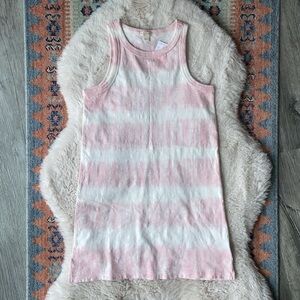 J. Crew Crewcuts girls dress pink cream tie dye high neck tank top medium 8/9